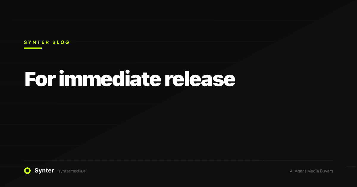 Synter Rolls Out Major Platform Enhancements, Expanding AI Agent Ad Execution Across 12+ Platforms