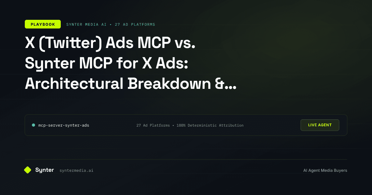 X (Twitter) Ads MCP vs. Synter MCP for X Ads: Architectural Breakdown & Playbook