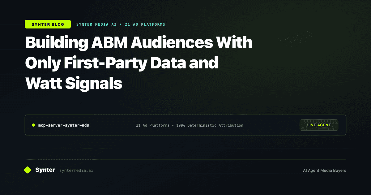 Building ABM Audiences With Only First-Party Data and Watt Signals