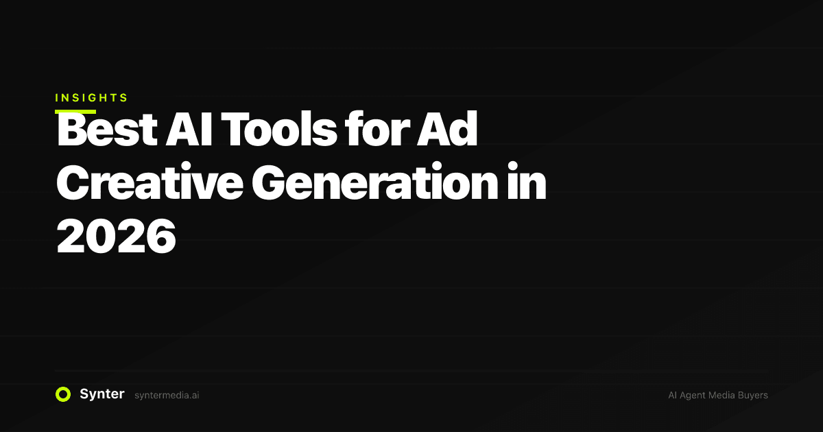Best AI Tools for Ad Creative Generation in 2026