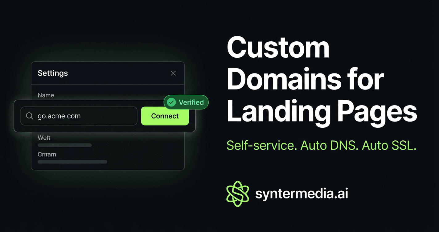 Custom Domains for AI Landing Pages: Self-Service Setup