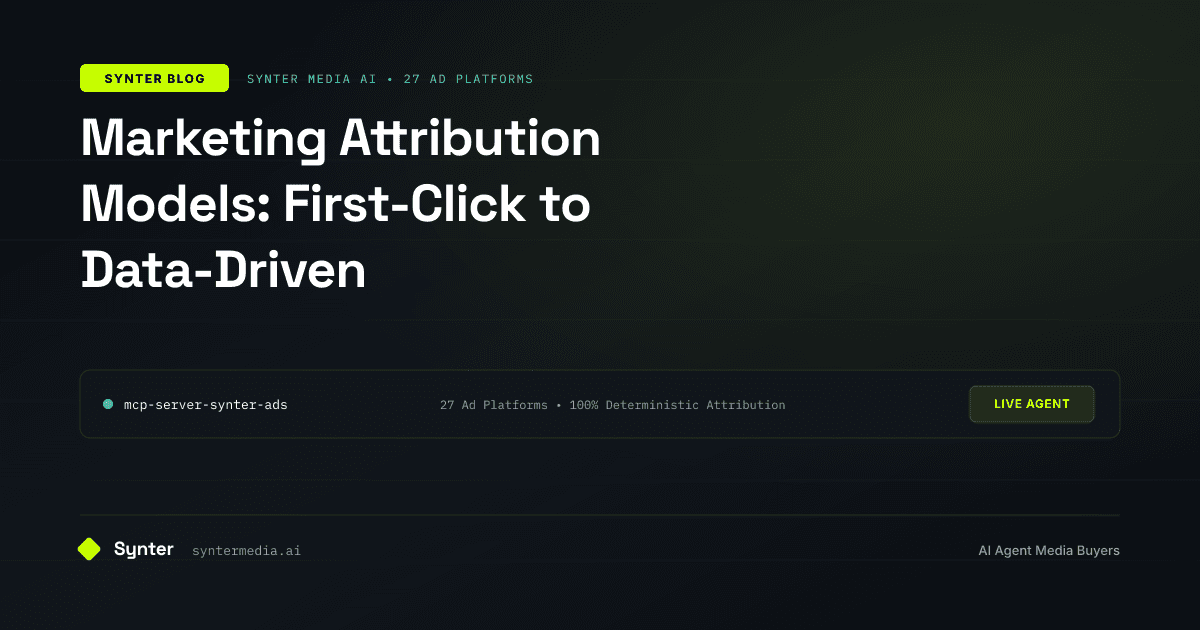 Marketing Attribution Models: First-Click to Data-Driven