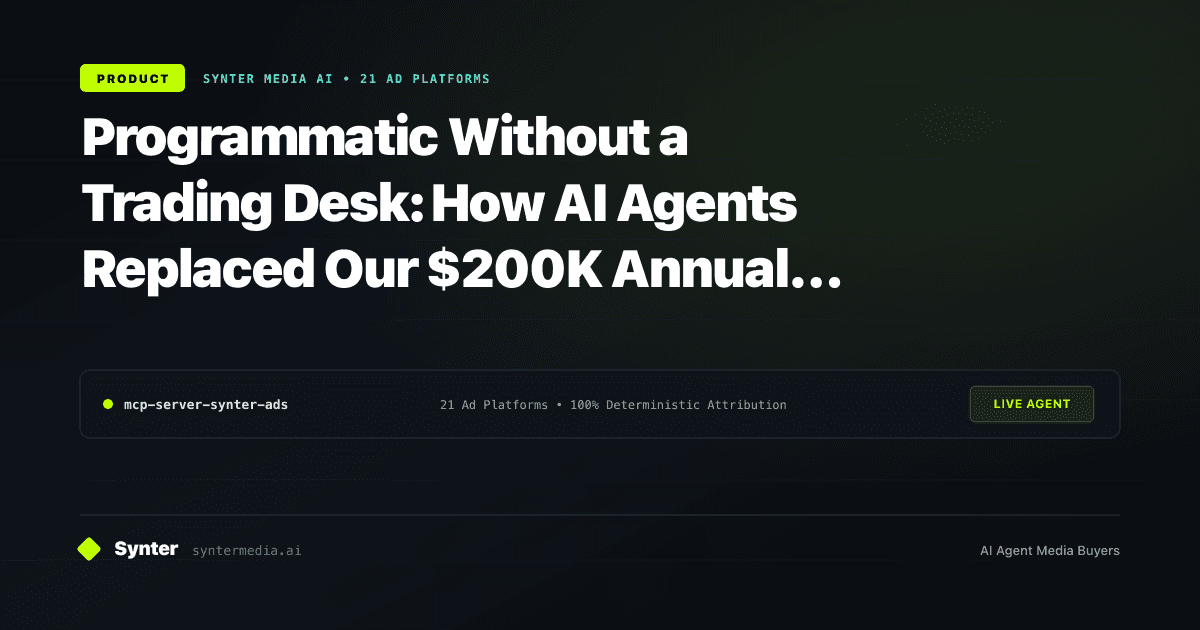 Programmatic Without a Trading Desk: How AI Agents Replaced Our $200K Annual Cost