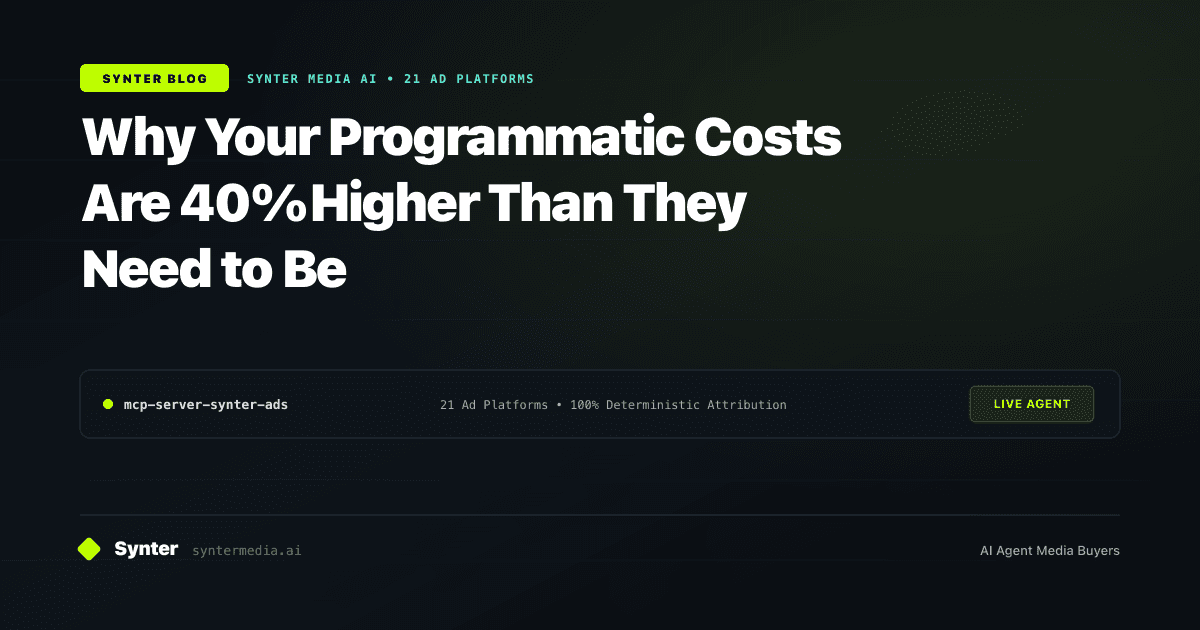 Why Your Programmatic Costs Are 40% Higher Than They Need to Be