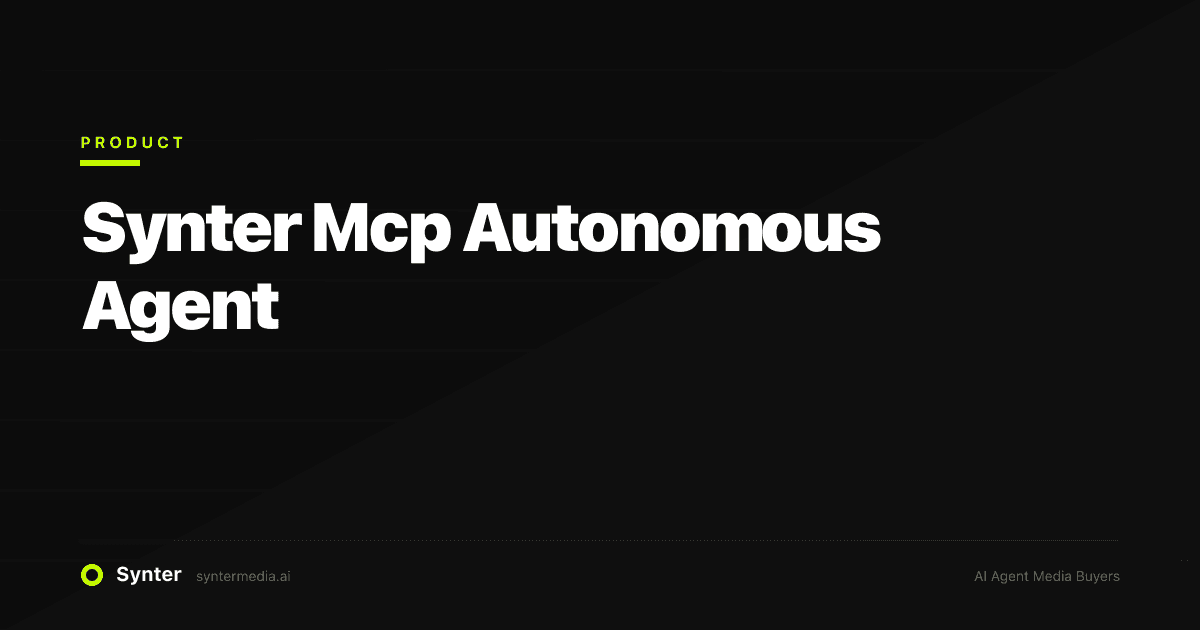 Synter MCP: Build Your Own 24/7 AI Marketing Agent