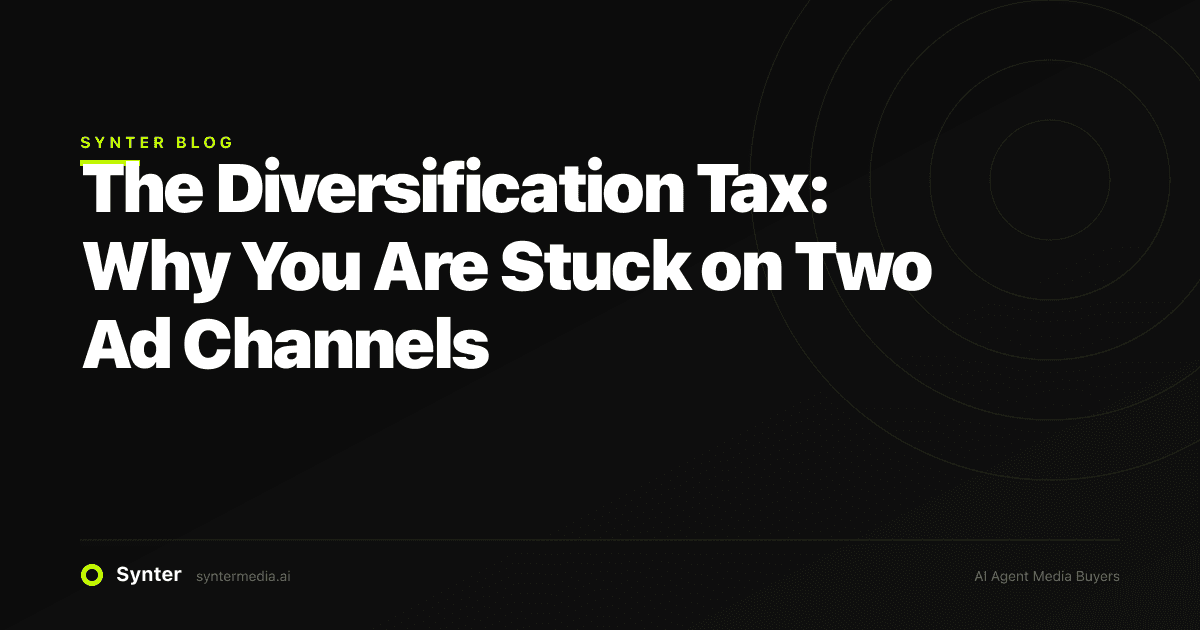 The Diversification Tax: Why You Are Stuck on Two Ad Channels