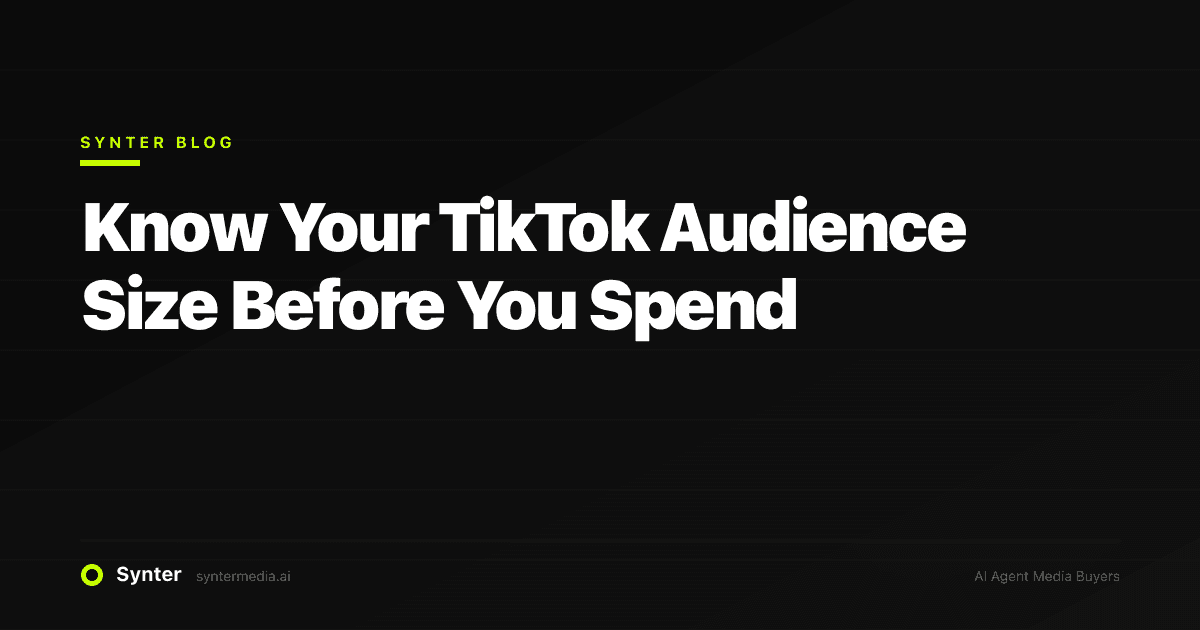Know Your TikTok Audience Size Before You Spend