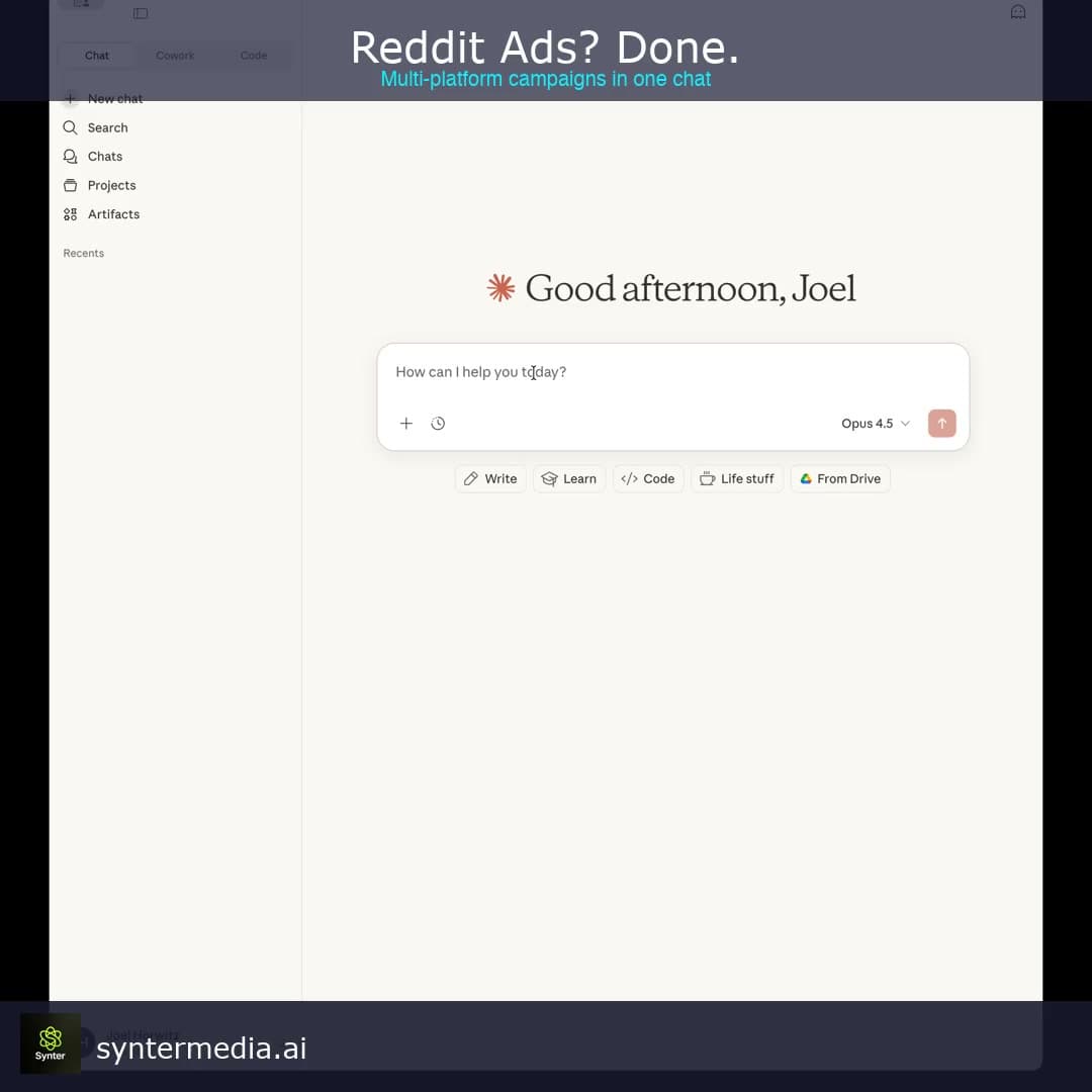 Reddit Ads campaign workflow preview